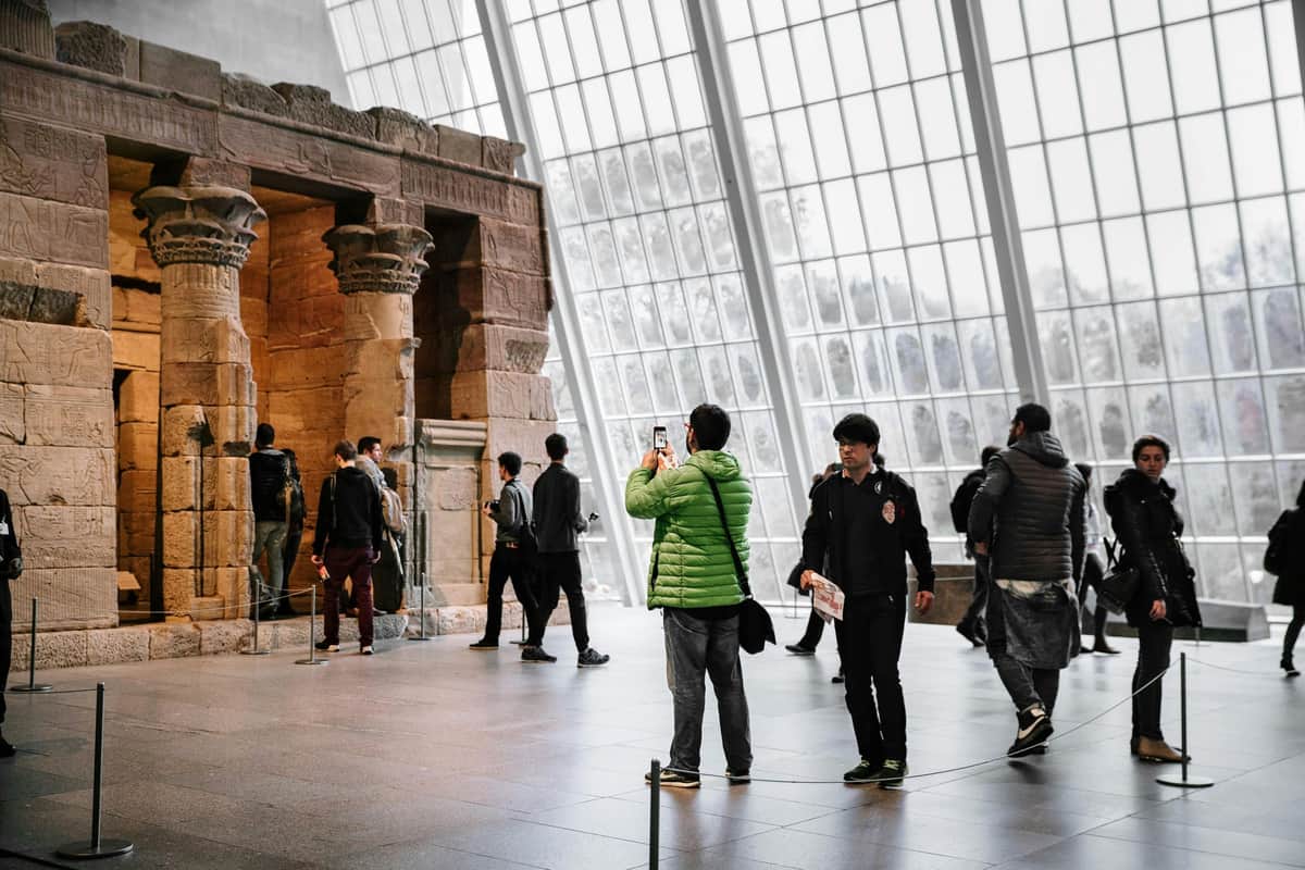 Metropolitan Museum of Art: Entry + Tour (Private, Small Group, Self-Guided) Section of Temple of Dendur guests can walk inside