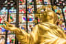 Golden statue inside the Cathedral